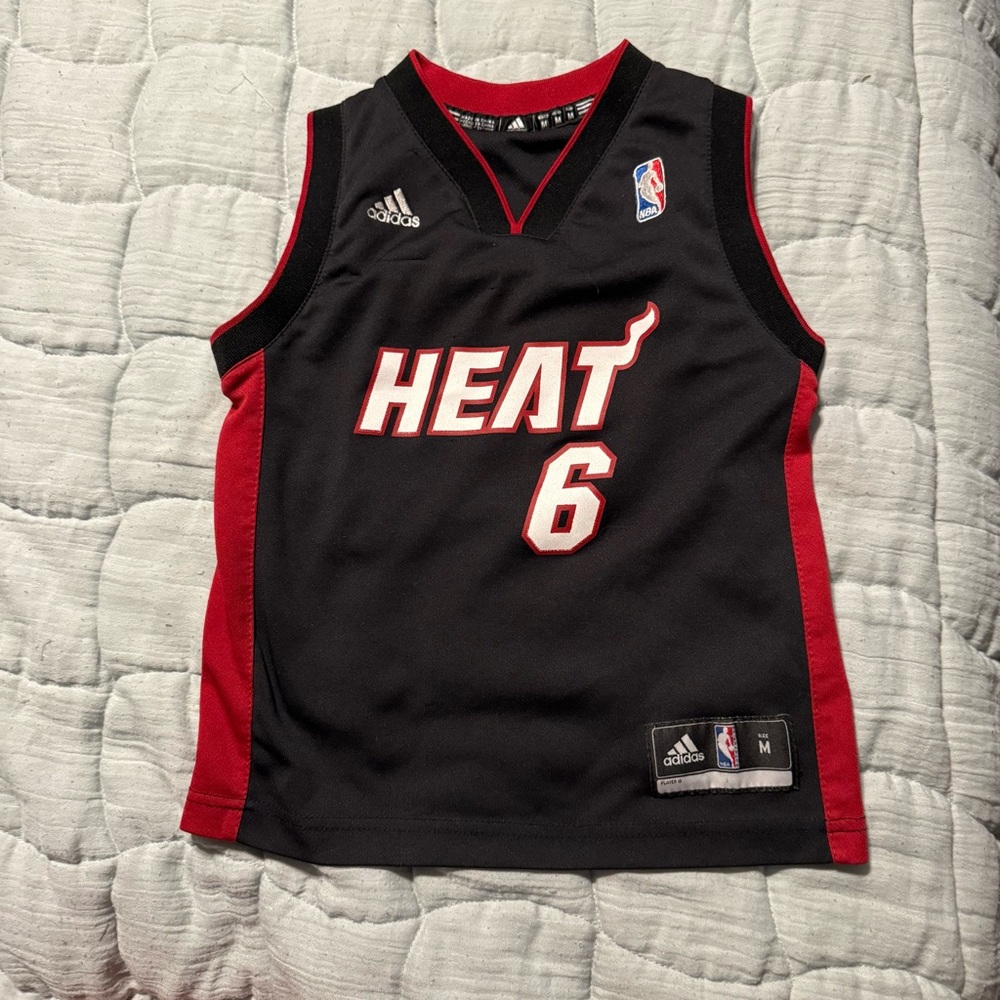 Adidas LeBron James Miami Heat #6 Youth Medium Jersey
